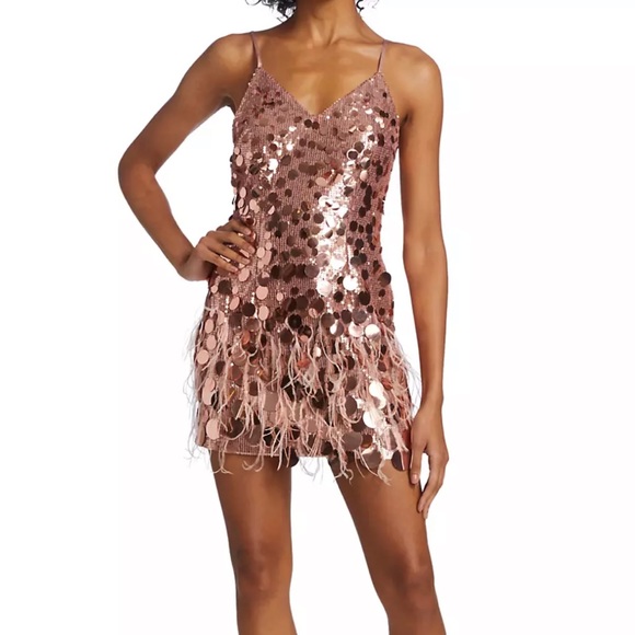 Ramy brook mini dress rose gold rina dress 2 nwt - Picture 2 of 13